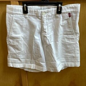 Cross | White Cotton/Elastane Blend Shorts | Size S